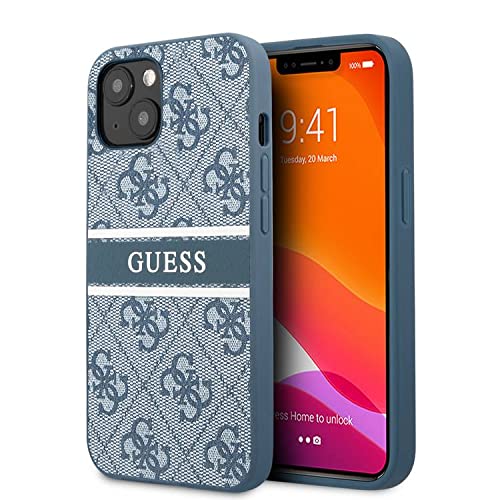 Guess 4G Printed Stripe Etui iPhone 13 Mini (niebieski)