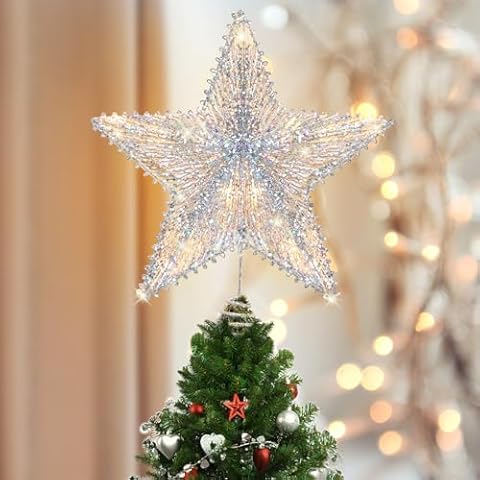 Luxspire LED Christmas Tree Star Topper Cover