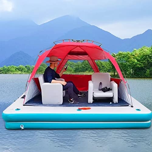 NOALED Muelle Inflable de Agua, Cama Flotante, Plataforma Flotante Inflable, Barco de Plataforma de...