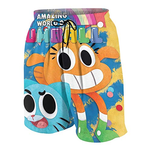 The Amazing World of Gumball Toddler Boys Swim Trunks Quick Dry Beach Board Shorts Bathing Suit Swimsuit Boy with Mesh Lining
