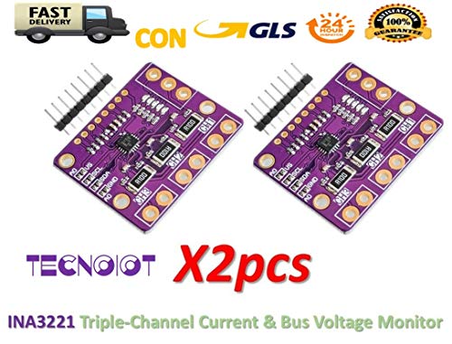 TECNOIOT 2pcs INA3221 Triple-Channel Current Voltage Power Supply Sensor Monitor INA219