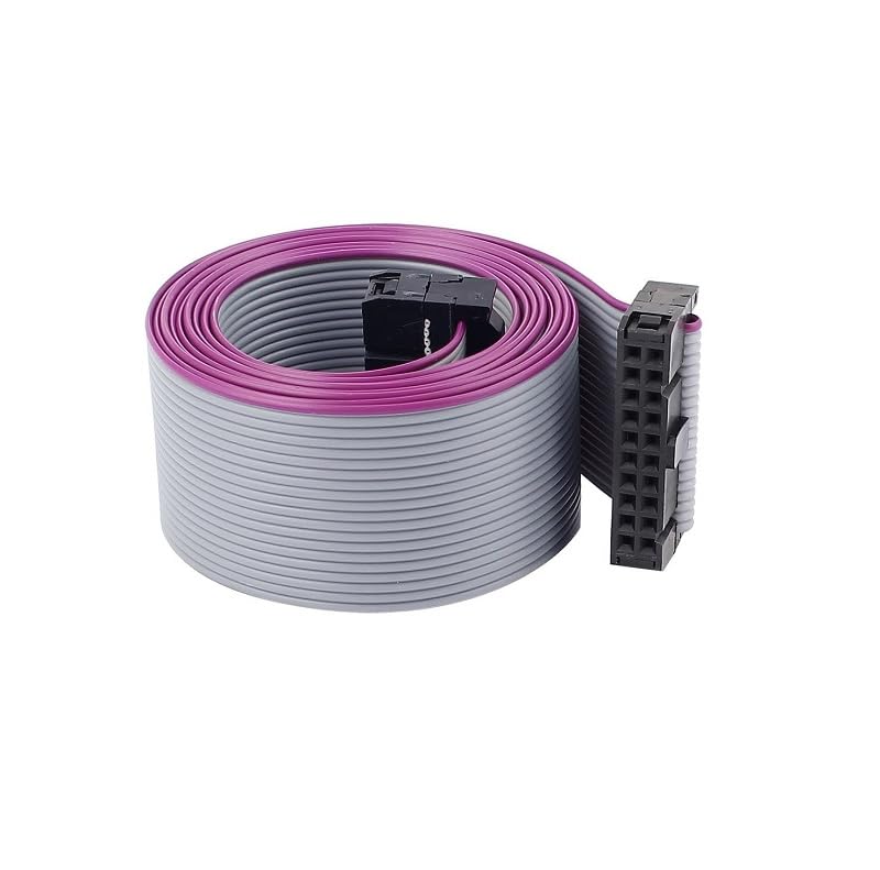 20 Pin Female to Female IDC Socket Connector - 2.54mm Pitch, 30cm Gray Cable - Compatible with Electronics Projects and Circuit Boards-image-35