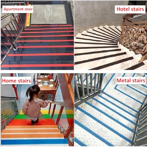 Image of Anti Slip Tape 2 Inch Wide, Waterproof Grip Adhesive Tape, Heavy Duty High Traction Friction for Indoor /Outdoor Steps (33 Ft /Orange).