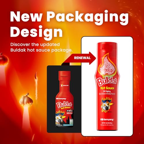 Image of Samyang Buldak Hot Sauce - 2X Spicy, Korean Spicy Hot Chicken 2X Flavor Sauce [5.57 fl oz (200g) x 2 pack]