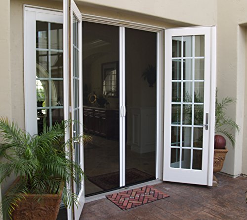 Custom-Cut Retractable Double/French Door Screen (Black)