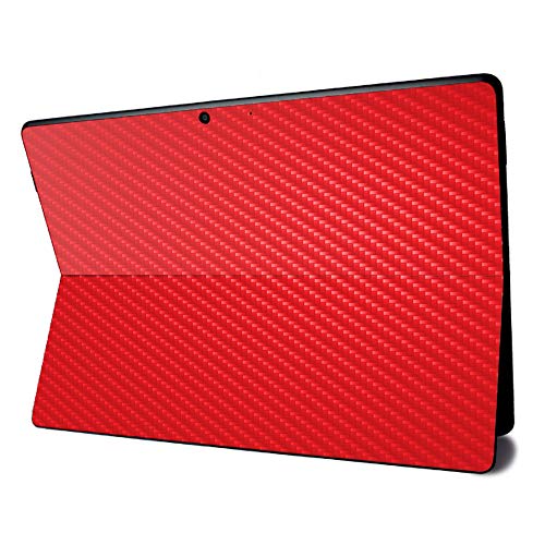 Image of MightySkins Carbon Fiber Skin for Microsoft Surface Pro X - Solid Red | Textured Carbon Fiber Finish | Easy to Apply, Remove, and Change Styles | Made in The USA (CF-MISURPRX-Solid Red)