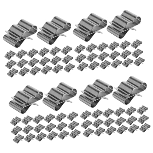 120 Pcs Cable Clamp Trailer Frame Wire Clips Pv Module Wire Management Trailer Frame Wire Clamps Cable Clips Metal Wire Clips Wire Frame Clips 301 Stainless Steel Silver VILLFUL