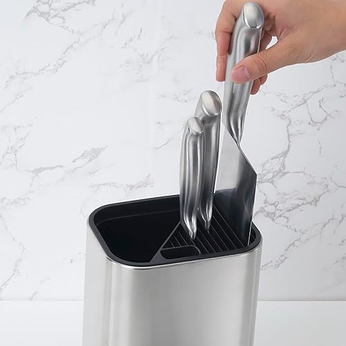 Miniatura 5 de Soporte para cuchillos y utensilios de acero inoxidable, bloque de cuchillos, soporte para cuchillos, estante de cuchillos de almacenamiento de