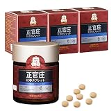 正官庄(ジョンガンジャン) 紅参タブレット 120粒(1粒500mg 60,000mg) 3個セット 韓国産 6年根 高麗人参 100％ 朝鮮人参 紅参(ホンサム) ginseng サプリ 国内正規品