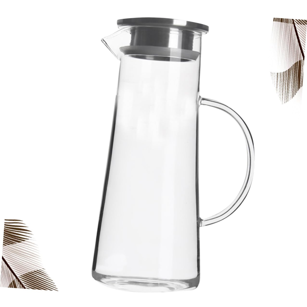 SOLUSTRE 1pezzi Bottiglia Acqua Grande Capacità per Uso Domestico Cucina Tè Trasparente Vetro Borosilicato Sicuro Sano Resistente Deformazioni Rotture