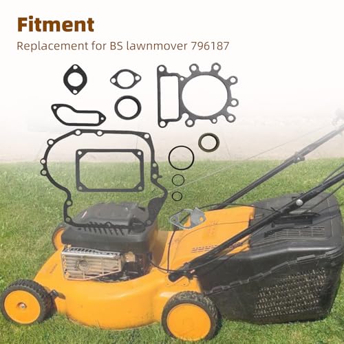 Image of Engine Gasket Complete Kit Replacement for B&S Lawn Mower Replaces 796187 697191 792621 794150 796187