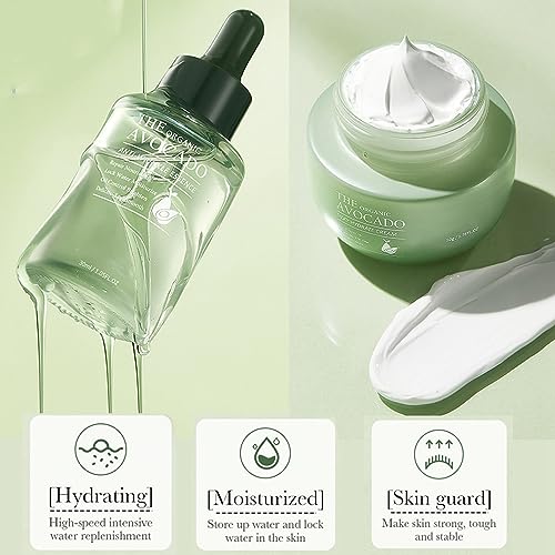 Skincare Gift Set Women - Avocado Skin Care Sets & Kits - Skincare Gifts For Teenage Girls - Pamper Gifts for Her with Cleanser-Toner-Face Serum-Eye Cream-Face Cream-Lip Balm(6PCS) - Image 6