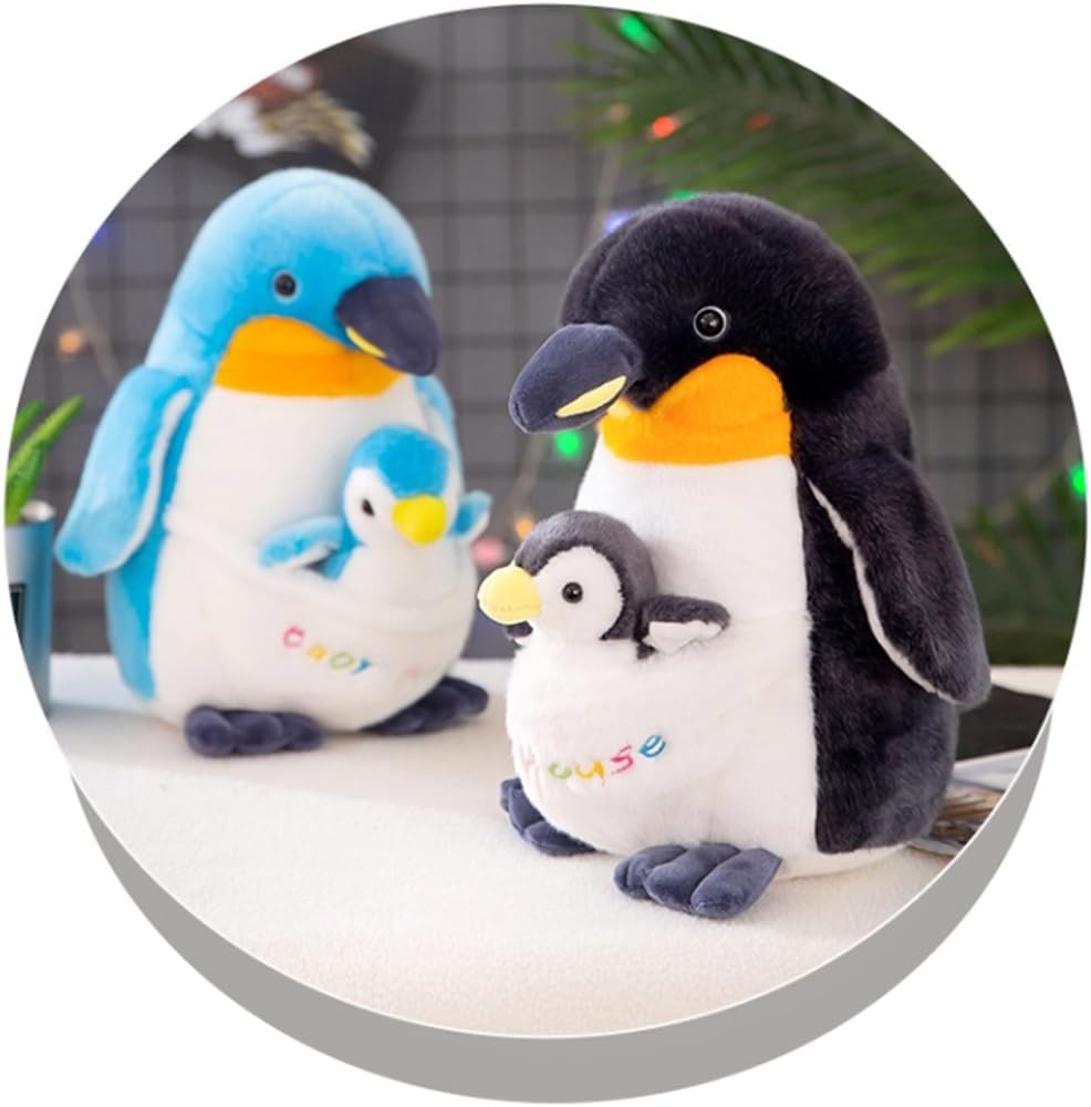 ペンギン親子 ふわふわ 可愛い 抱きまくら 動物 癒し系 寝添え おもちゃ ソフト 大きい 人形 やわらか 【焼きまんじゅう】 抱き
