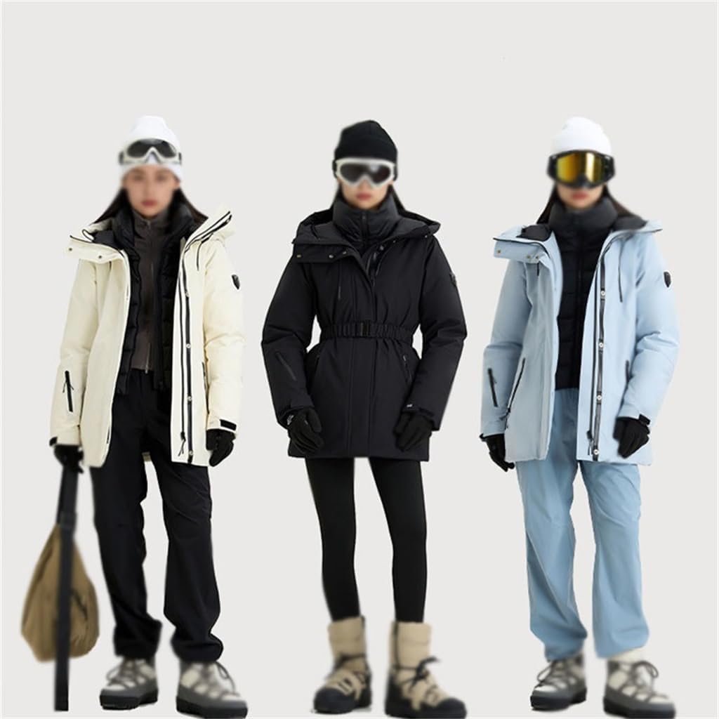 Outdoor Mountaineering Down Jacket Women's Mid-length High-end Hooded Warm