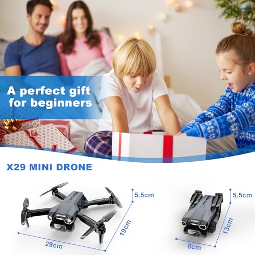 1080P Mini Drone with Camera, Drone for Beginners with Light, WiFi Transmission, One Key Start, Gestures Selfie, Waypoint Fly, 3D Flip, Headless Mode and App Control, - Image 7