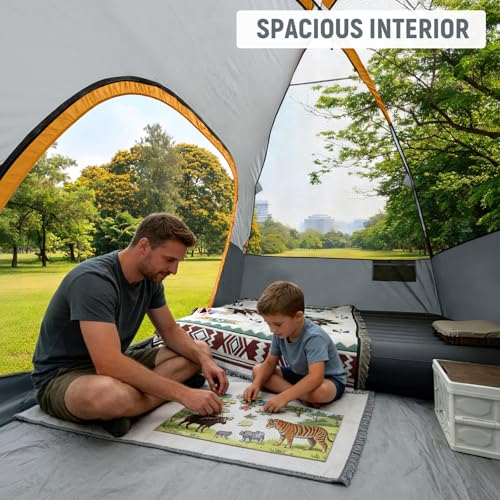Image of CAMPROS CP Tents for Camping 2 /4 /6 Person, Waterproof Windproof Dome Tent