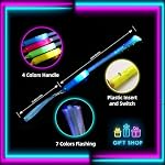 25 Pcs Glow Fiber Wand Sticks, LED Fiber Optic Wands with 3 Light Modes, Glow in The Dark Party Supplies for Halloween Concert Wedding Mardi Gras New Years Eve Party Favors - Image 3