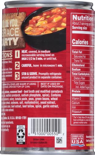 Image of Campbell's Chunky Soup, Beef Soup with Country Vegetables, 18.8 Oz Can (Pack of 2)
