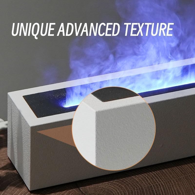 Diffusore per aromaterapia con effetto fiamma LED, spegnimento automatico, umidificatore a nebbia ad ultrasuoni per casa e ufficio