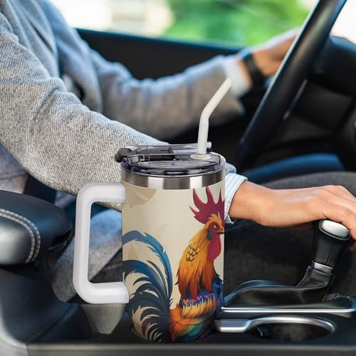 Taza de viaje de 40 oz de gallo: la solución para llevar tu café grande en el coche sin derrames 6