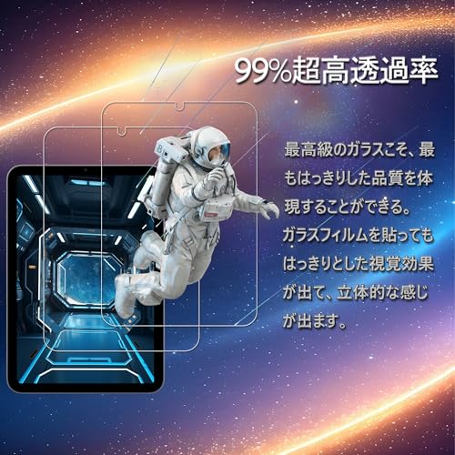 undefined KPNS 【2枚入り+ ガイド枠付き】iPad mini7 第7世代 A17 Pro 2024 / iPad mini6 第6世代 ガラスフィルム (2枚)+ ガイド枠付き 国産硝子素材製 全面保護 強化ガラス 保護 フィルム の商品画像 2