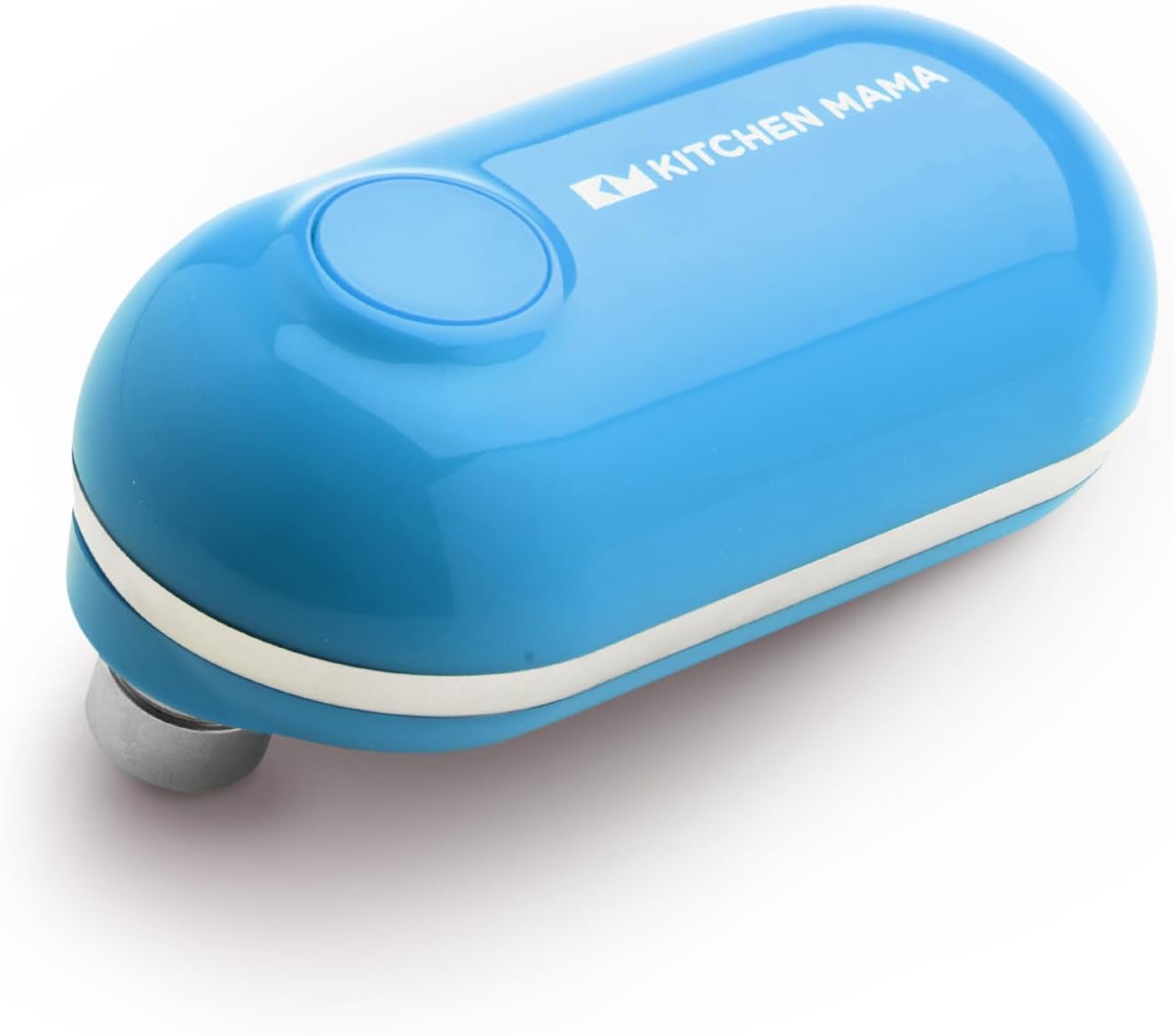 Mini Electric Can Opener Smooth Edge: Opens Can with One Press - Ultra-Compact, Portable, Hands-Free, Safe, Cordless, Seniors with Arthritis, Automatic, Battery Operated Appliance (Blue)