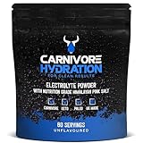 Carnivore Hydration - Unflavoured Electrolytes Powder - Sugar Free Electrolytes, Zero Carb - Keto Diet, Fasting & Carnivore Diet - UK Made with Himalayan Pink Salt, Magnesium & Potassium