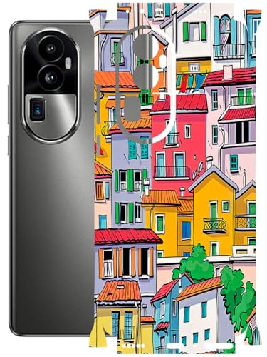 Image of AtOdds - Full Body Back Screen Guard Protector Film - Lamination Wrap Skin Sticker Compatible with Oppo Reno 10 PRO Plus | Scratchproof Matte Finish (Concrete Jungle)
