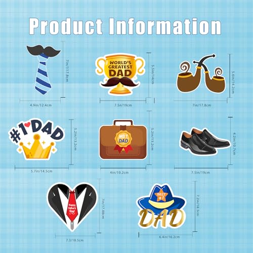 Image of 32Pcs Father's Day Hanging Swirl Decorations, Double-Sided #1 Dad Cutouts and Foil Streamers, Blue Gold Best Dad Ever Party Supplies for Home Office Indoor Covered Outdoor
