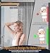 SR SUN RISE SRSH-D1203 12 Inches Bathroom Luxury Rain Mixer Shower Combo Set Wall Mounted Rainfall Shower Head System Polished Chrome Shower Faucet Rough-in Valve Body and Trim Included