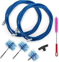 Pelletofen Reinigungsset Flex Ø 80/100/120 mm | Länge 6 m | Gelenk-Ofenrohrbürsten, Nylonborsten, M12-Anschluss | Kompatibel mit BARETTO Zubehör