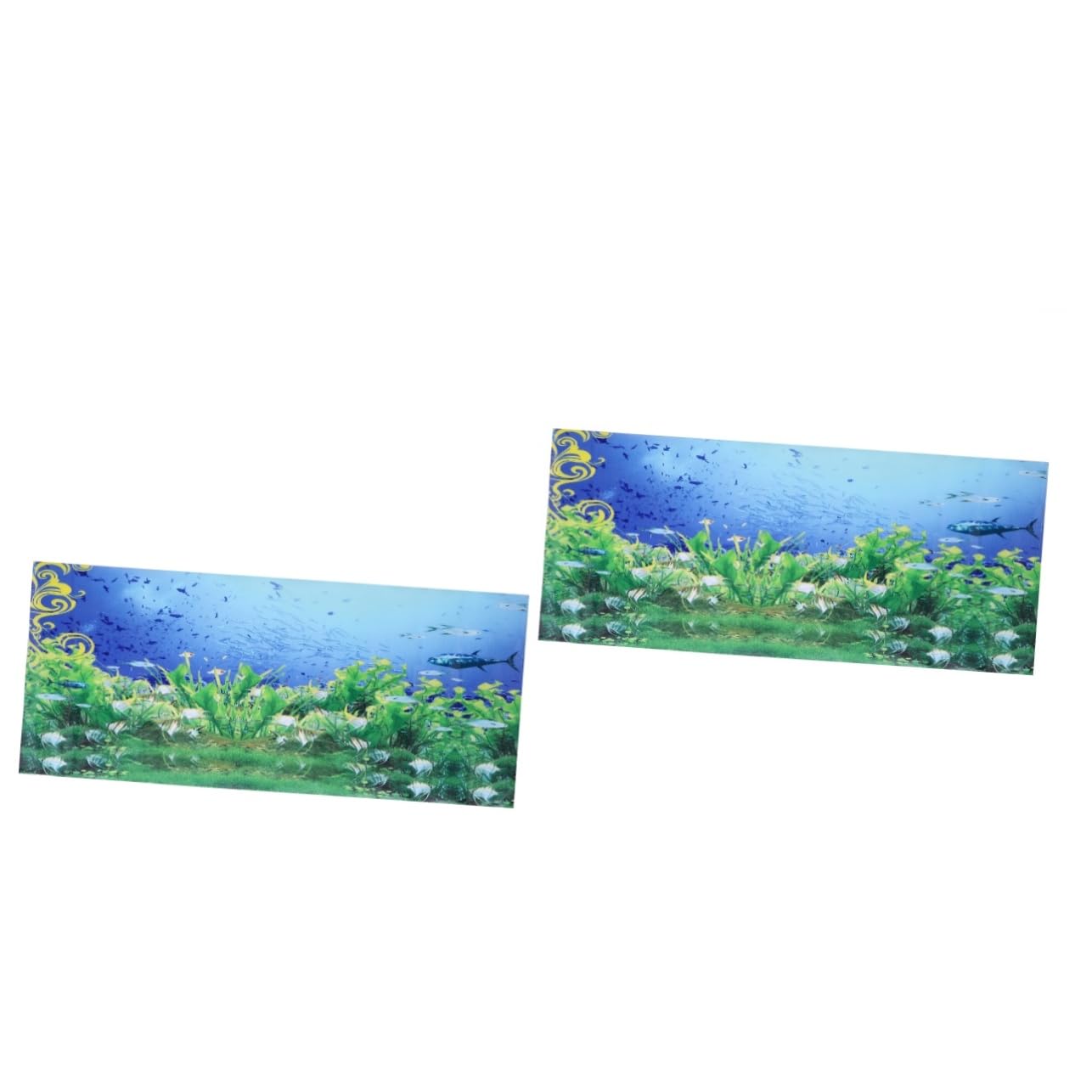BESPORTBLE 2pièces Stickers De Fond Aquarium Décoratifs pour Poisson Peint sous-Marin pour Décoration De Réservoir Et Mur