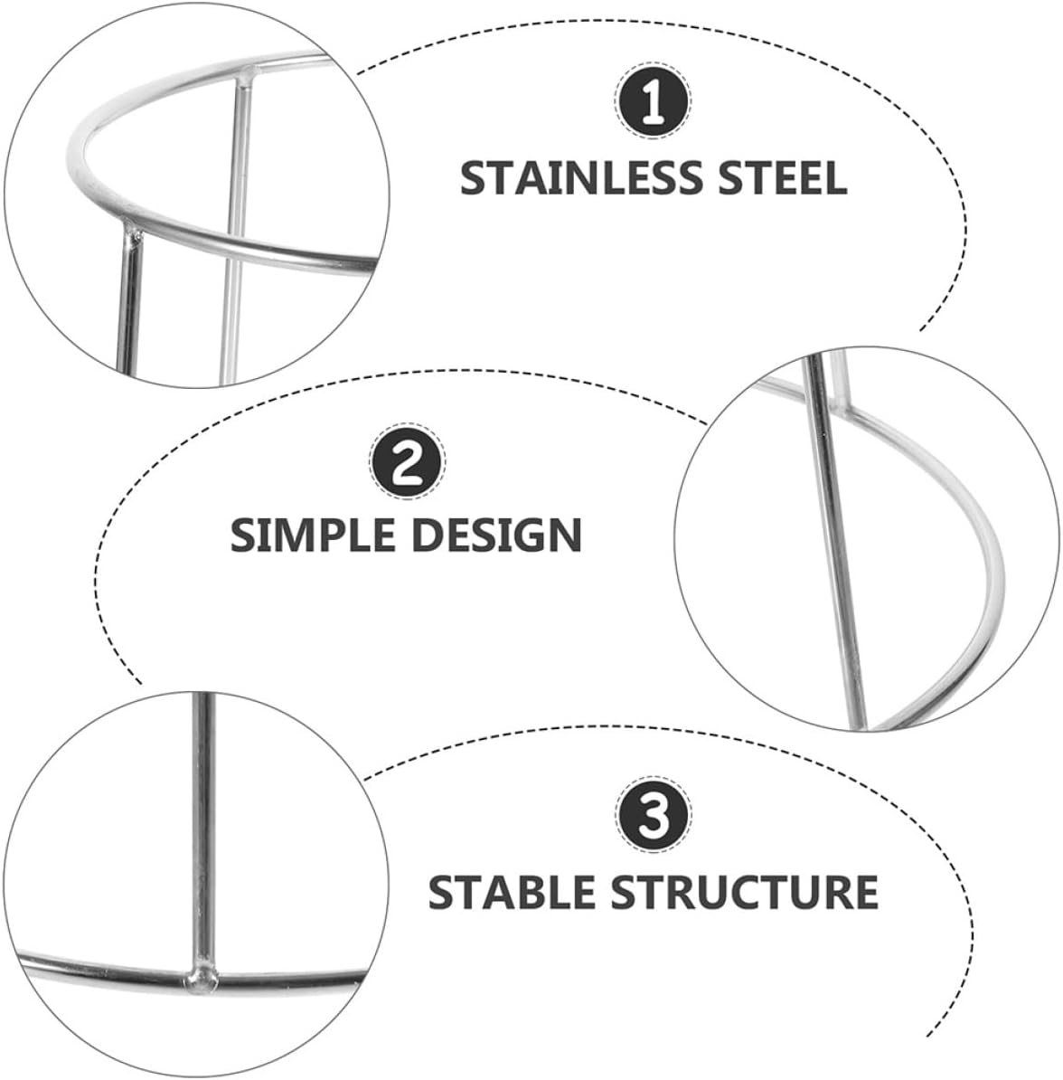 OUNONA 2pcs Stainless Steel Seafood Display Rack for Outdoor Parties and Buffets