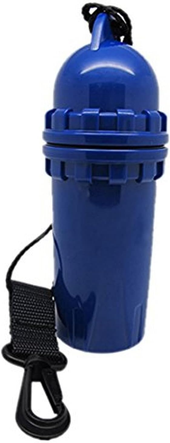 Scuba Choice Scuba Diving Snorkeling Cylindrical Dry Box with Clip, Blue
