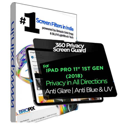 Image of Pxin Tablet Privacy Guard compatible with iPad Pro 11 inch 1st Gen (2018) | Privacy screen protector | Anti Glare | Anti Spy Screen | Reduces blue light | 360 degree Privacy Screen | Eye Protection