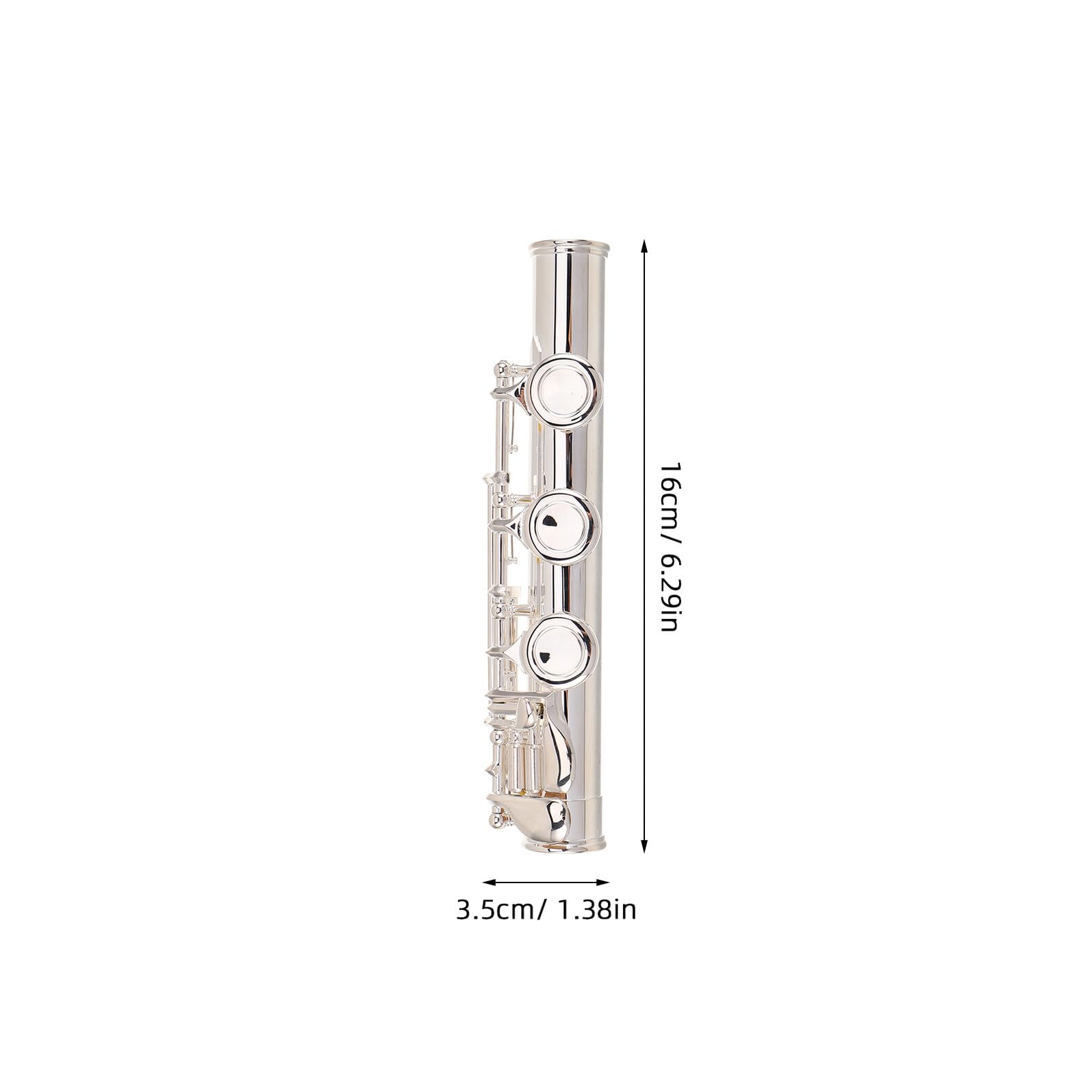 Giunto per Piedini di Flauto Placcato Argento da 20 MM Kit per Riparazione e Manutenzione Flauti Molla e Guarnizione Accessorio per Strumenti a Fiato per Studenti e