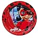 Lote de 40 Platos Infantiles Decorativos de Cartón"Lady Bug Redondos" Ø 23 cm. Vajillas Juguetes y Regalos Baratos para Fiestas de Cumpleaños, Bodas, Bautizos, Comuniones y Eventos.
