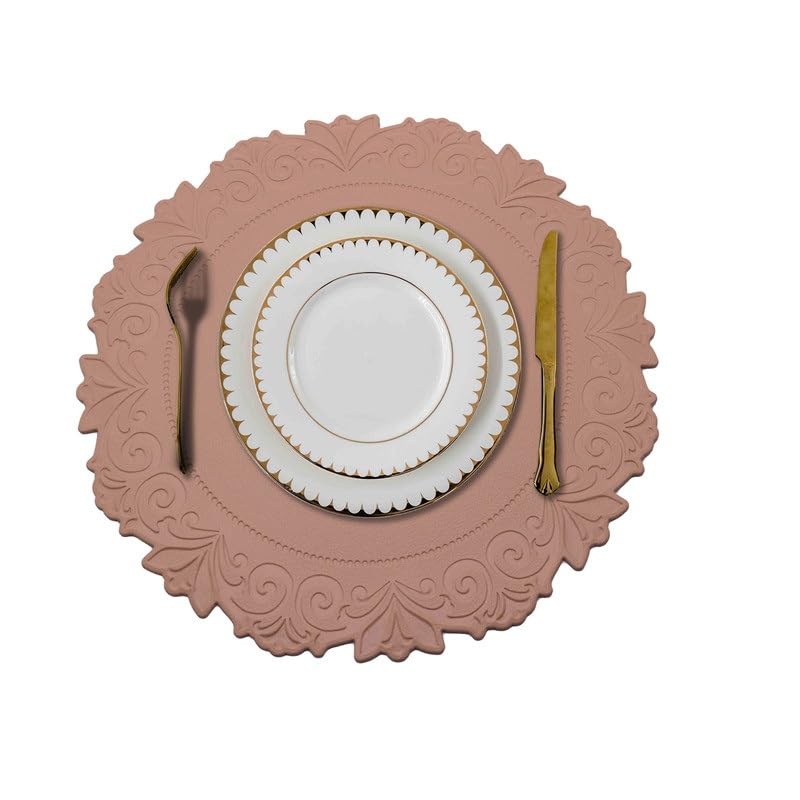 Set de table rond en similicuir gaufré idéal pour sublimer vos dîners en famille