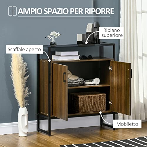 HOMCOM Armadietto Due Ante in MDF con Piano