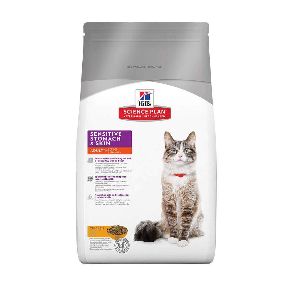 Hill's Science Plan Feline Adult Sensitive Stomach & Skin Chicken With Rice 5kg