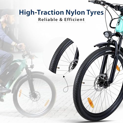 Image of Electric Cycle 250W Motor with 36V Lithium-Ion Battery | 26 inch Fat Mountain Tires | Pedal Assist E-Cycle with Dual Disc Brakes | Ultimate Sports Ride Experience Up to 30 km Rang Man & Woman