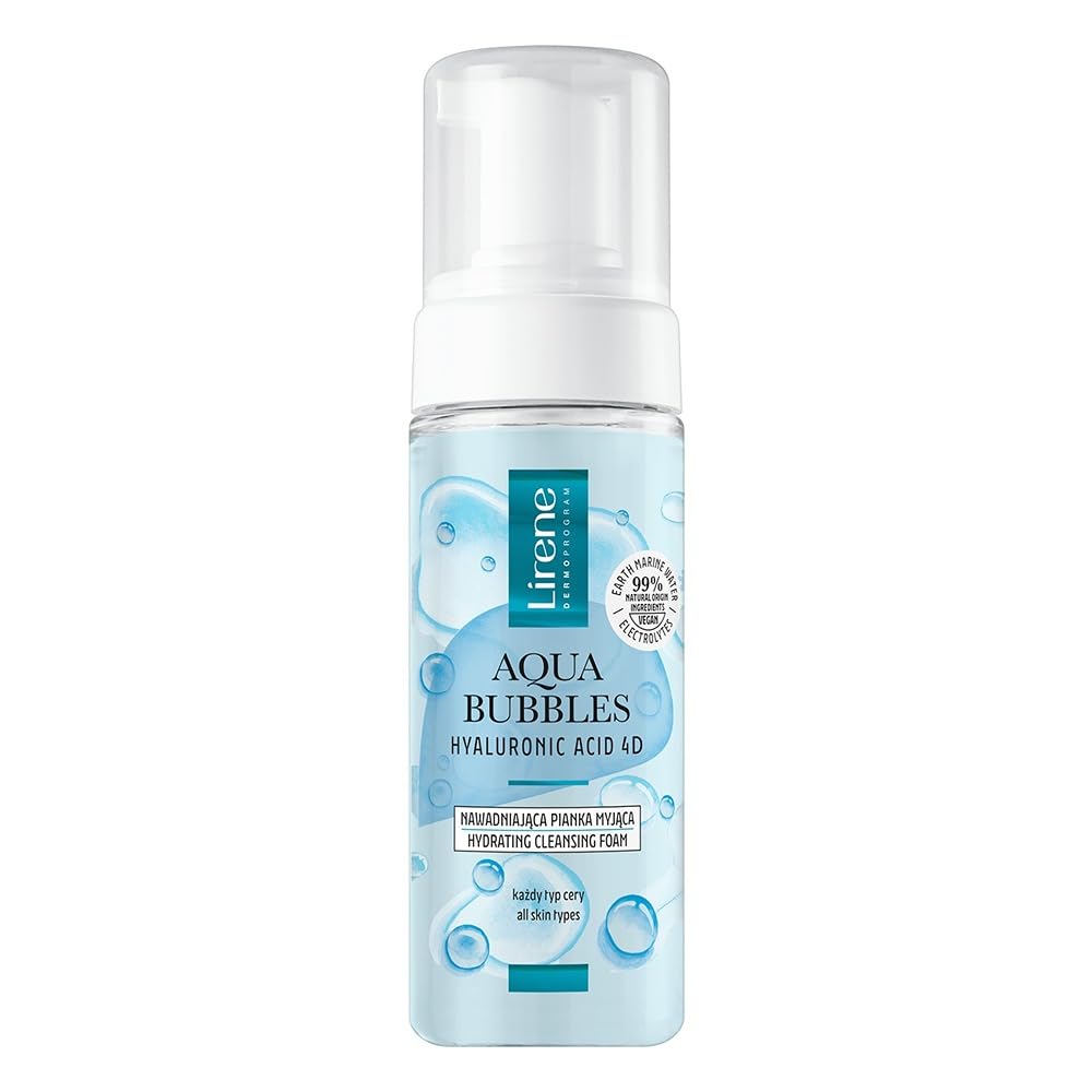 Aqua Bubbles Hyaluronic Acid 4D Hydrating Cleansing Foam | For All Skin Types | 99% Natural Origin Ingredients | 150ml