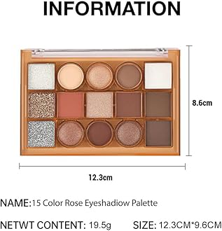 Eyeshadow Palette Makeup – Neutral Nude Matte & Shimmer Eyeshadow Palette, High Pigment Waterproof Glitter Eye shadow,Blendable Pink, Brown, Rose Gold Eye Makeup (F-01#, 1 Count (Pack of 1))