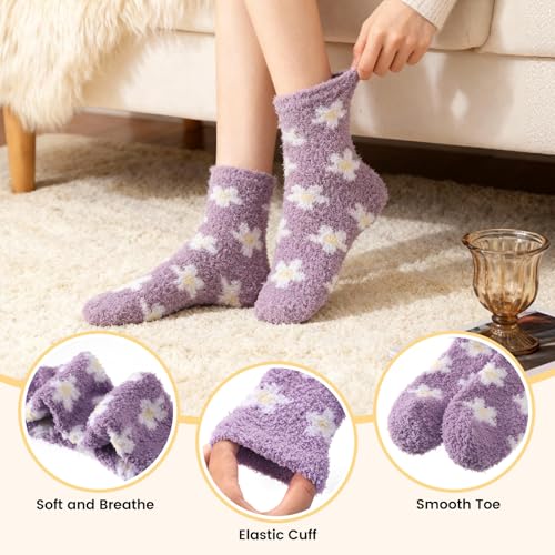 Image of Womens Fluffy Fuzzy Socks,Winter Cozy Soft Warm Socks Gifts for Womens | Soft Comfortable Warm Womens Fluffy Fuzzy Socks