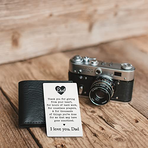akeke Dad Wallet Card from Daughter Thank You Dad Gifts from Son Daughter Kids, Fathers Day Christmas Deployment Gift for Dad kd14