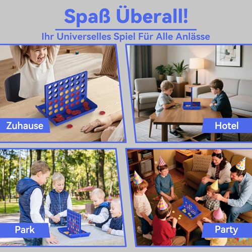 Pup Go Standard-Größe 4 in Einer Reihe Brettspiele für Kinder ab 3+ Jahren, Mädchen Jungen, Pädagogisches Strategiespiel Spielzeug, Kinderspiele für 2 Spieler 6 Ersatzchips – Bild 5