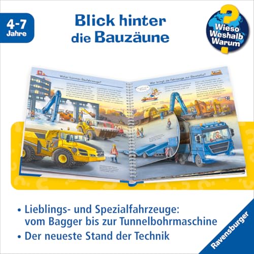 Wieso? Weshalb? Warum?, Band 7 - Fahrzeuge auf der Baustelle (Sachbuch ab 4 Jahre - mit Klappen) (Kernreihe, 7)