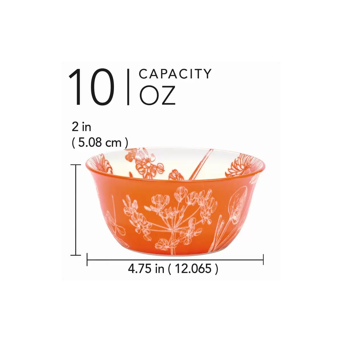 Amazon | Botanical/ボタニカル ボウル/お茶碗 10ピースセット 直径