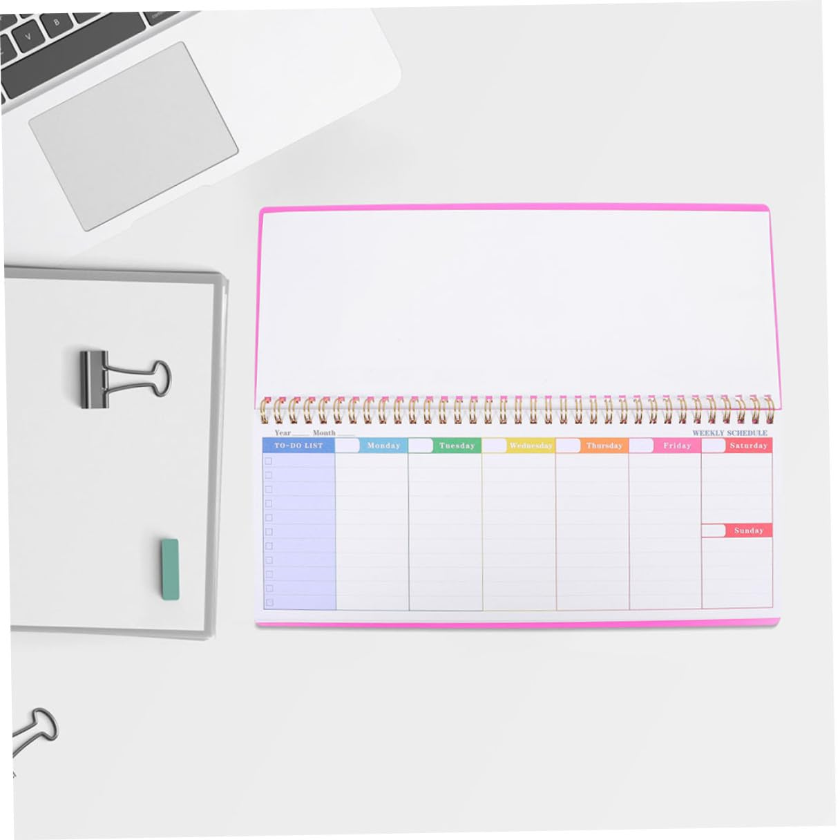 Planificador Organizador Semanal Compacto de 2 Piezas en Papel