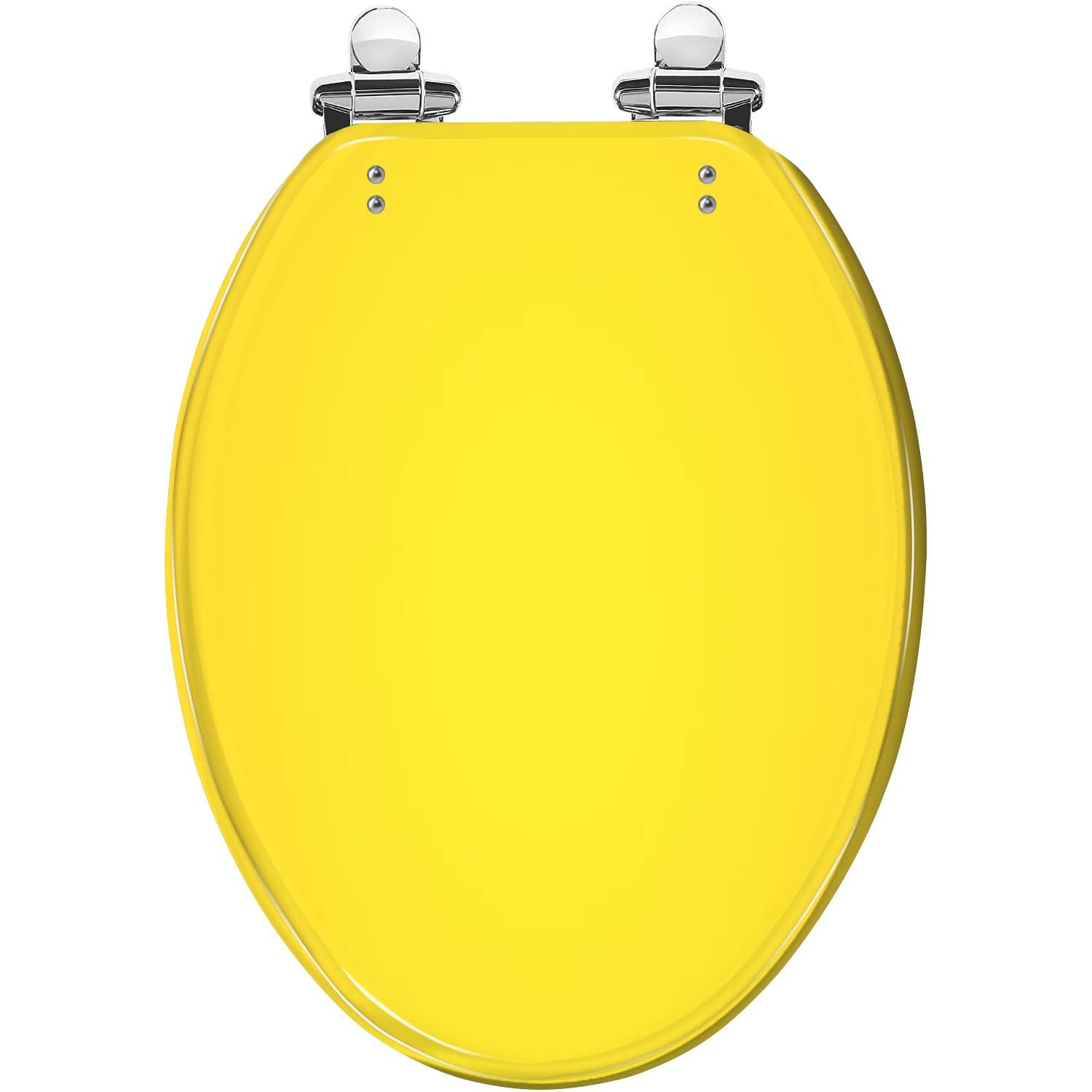 Tazyyzuu Multi8 Bright Yellow Elongated Toilet Seat Slow Close Quick-Release Hinges Easy To Clean(Multi8)